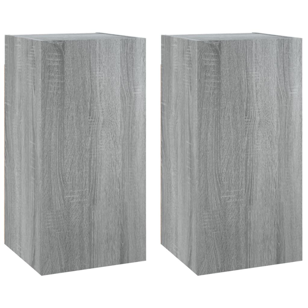vidaXL Έπιπλα Τηλεόρασης 2 τεμ. Γκρι Sonoma 30,5x30x60 εκ. Επεξ. Ξύλο