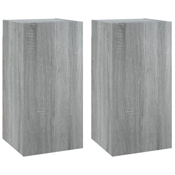 vidaXL Έπιπλα Τηλεόρασης 2 τεμ. Γκρι Sonoma 30,5x30x60 εκ. Επεξ. Ξύλο