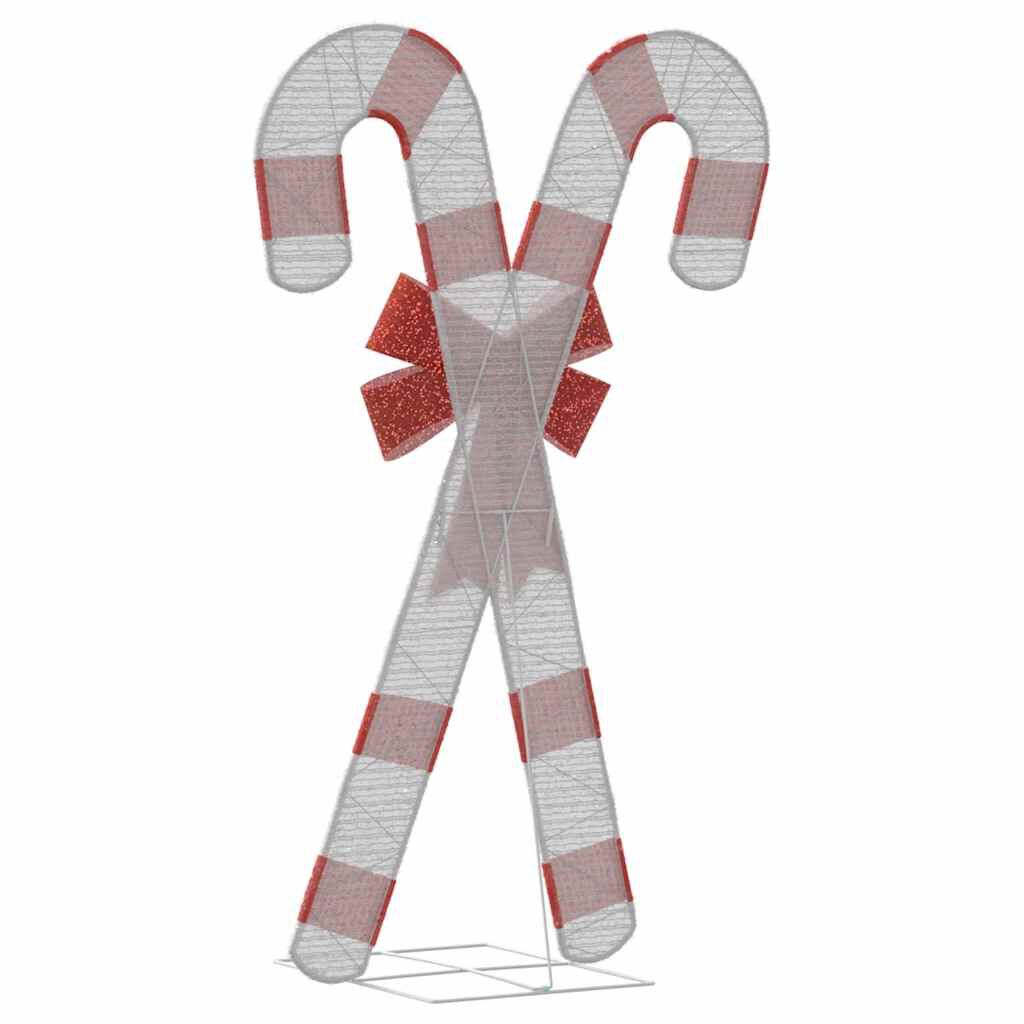 vidaXL Χριστουγεννιάτικη Διακόσμηση Candy Cane 50 LED Ζεστό Λευκό