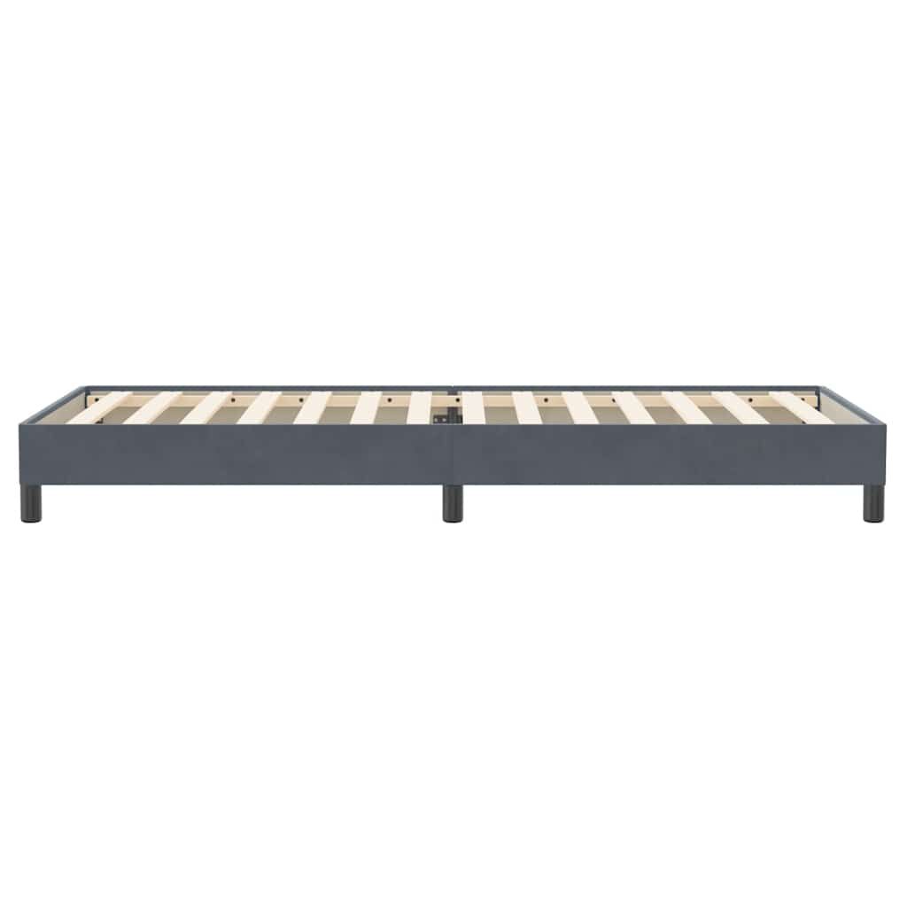 vidaXL Box Spring Κρεβάτι χωρίς στρώμα Σκούρο γκρι 100x220 εκ.