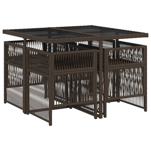 vidaXL &Sigma;&epsilon;&tau; &Tau;&rho;&alpha;&pi;&epsilon;&zeta;&alpha;&rho;ί&alpha;&sigmaf; &Kappa;ή&pi;&omicron;&upsilon; 5 &Tau;&epsilon;&mu;&alpha;&chi;ί&omega;&nu; &Kappa;&alpha;&phi;έ &Sigma;&upsilon;&nu;&theta;. &Rho;&alpha;&tau;ά&nu; &mu;&epsilon; &Mu;&alpha;&xi;&iota;&lambda;ά&rho;&iota;&alpha;