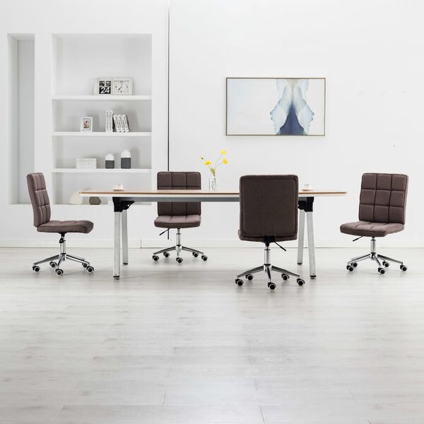 vidaXL &Kappa;&alpha;&rho;έ&kappa;&lambda;&epsilon;&sigmaf; &Tau;&rho;&alpha;&pi;&epsilon;&zeta;&alpha;&rho;ί&alpha;&sigmaf; 4 &tau;&epsilon;&mu;. Taupe &Upsilon;&phi;&alpha;&sigma;&mu;ά&tau;&iota;&nu;&epsilon;&sigmaf;