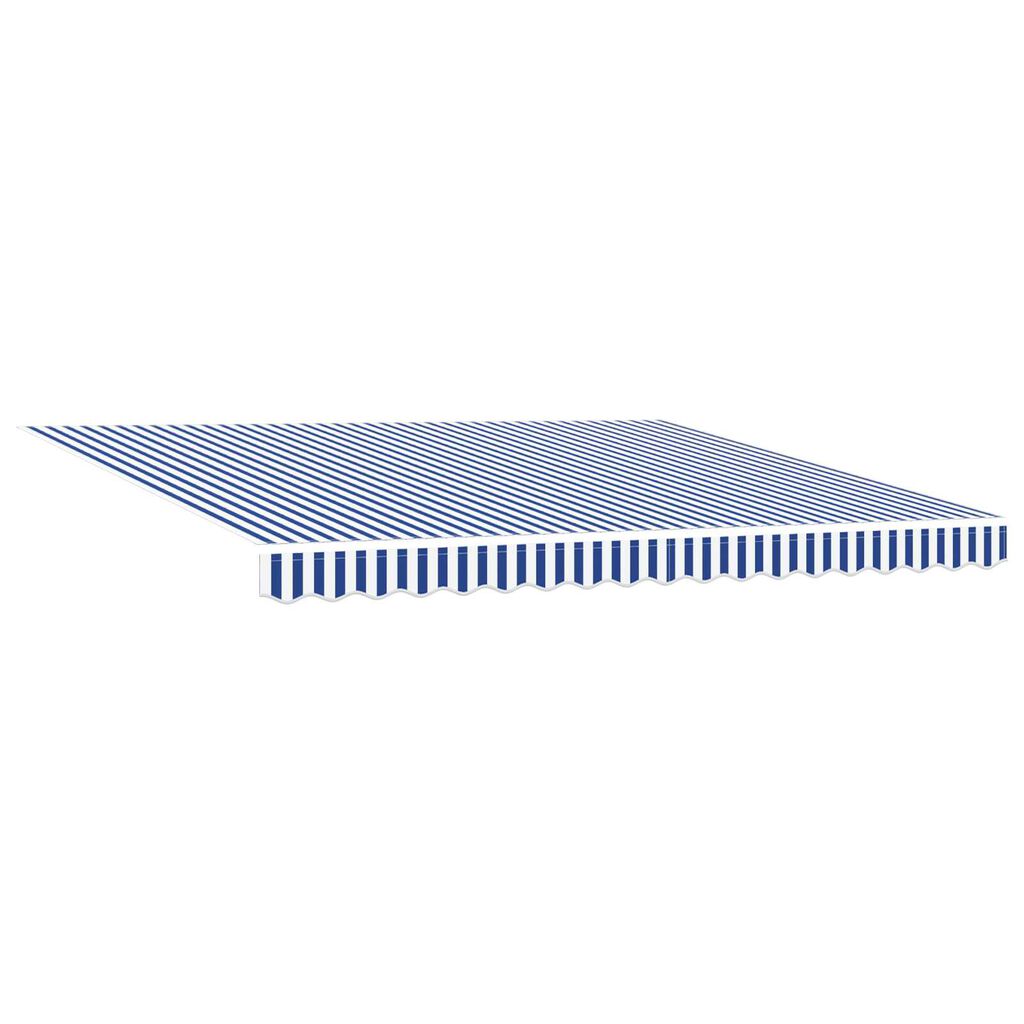 vidaXL Τέντα Κασετίνα Χειροκίνητη Μπλε / Λευκή 350 x 250 εκ.