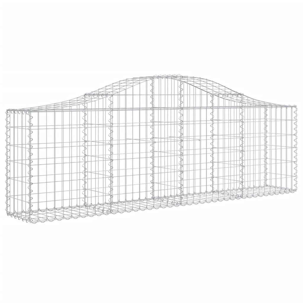 vidaXL Συρματοκιβώτια Τοξωτά 6 τεμ. 200x30x60/80 εκ. Γαλβαν. Ατσάλι