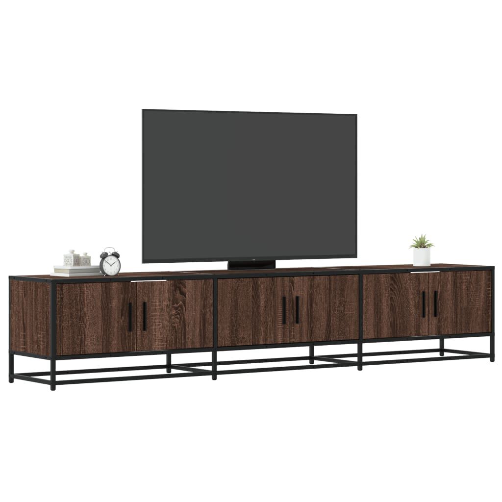 vidaXL Έπιπλο Τηλεόρασης Καφέ Δρυς 210x35x41 εκ. Επεξεργασμένο Ξύλο