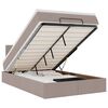 vidaXL &Omicron;&theta;&omega;&mu;&alpha;&nu;&iota;&kappa;ό &kappa;&rho;&epsilon;&beta;ά&tau;&iota; &mu;&epsilon; &sigma;&tau;&rho;ώ&mu;&alpha; Taupe 120x190 cm Ύ&phi;&alpha;&sigma;&mu;&alpha;