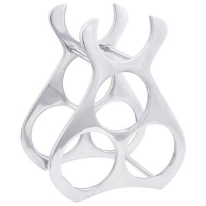 vidaXL Ράφι Κρασιού Ασημί 23 x 14 x 28 εκ. Αλουμίνιο