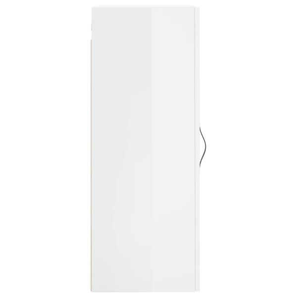 vidaXL Ντουλάπι Τοίχου Γυαλιστερό Λευκό 34,5 x 34 x 90 εκ.