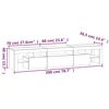 vidaXL Έπιπλο Τηλεόρασης με LED Sonoma Δρυς 200x36,5x40 εκ.