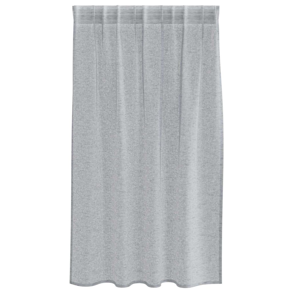 vidaXL Κουρτίνες 2 pcs Σκούρο γκρι 140 x 140 εκ. Πολυεστέρας