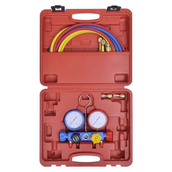 vidaXL Αντλία Κενού 50 L/min με Σετ Ελέγχου Πίεσης 4 Εξόδων σε Θήκη