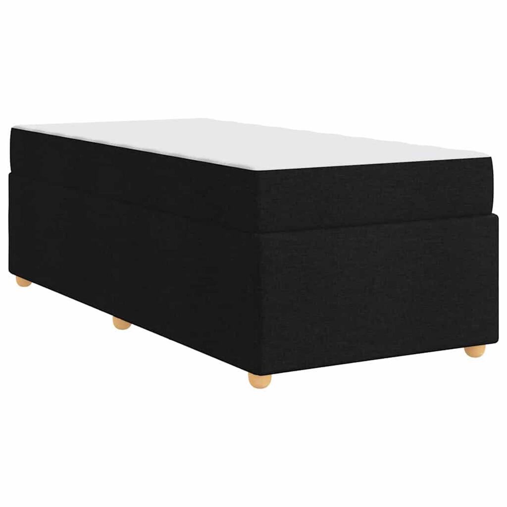 vidaXL Σκελετός Κρεβατιού με στρώμα Μαύρο 90 x 200 cm ύφασμα