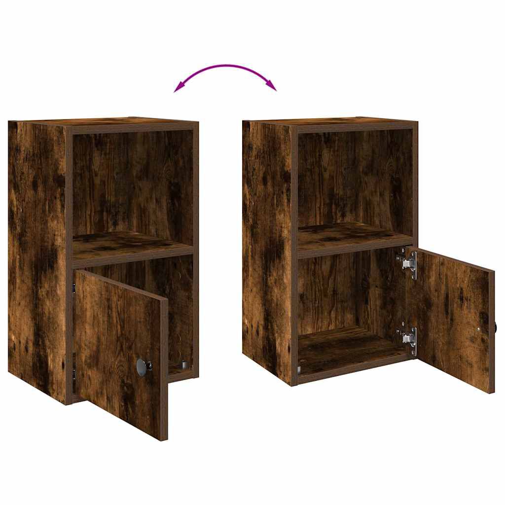 vidaXL Βιβλιοθήκη Καπνιστή Δρυς 31x24x52 εκ. από Επεξεργασμένο Ξύλο