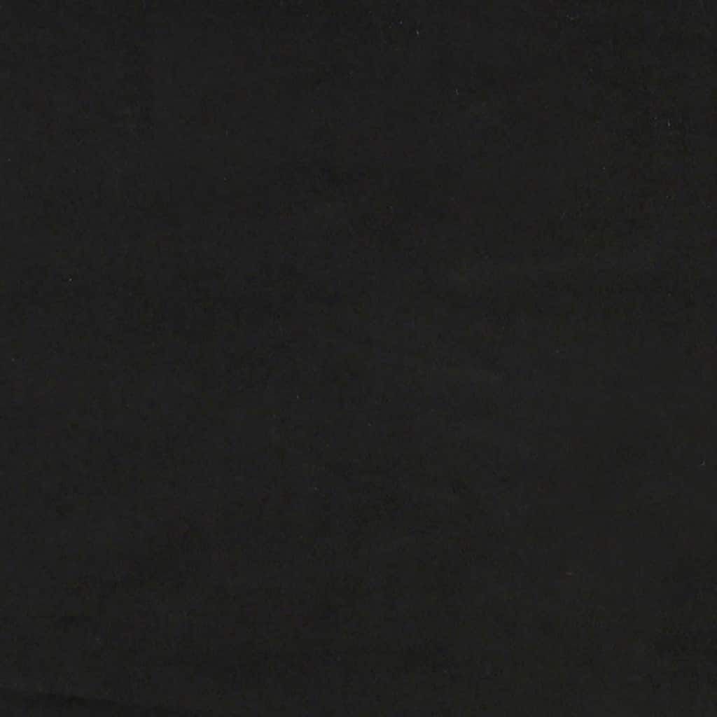 vidaXL Οθωμανικό κρεβάτι με στρώμα & LEDs Μαύρο 90x200cm Velvet