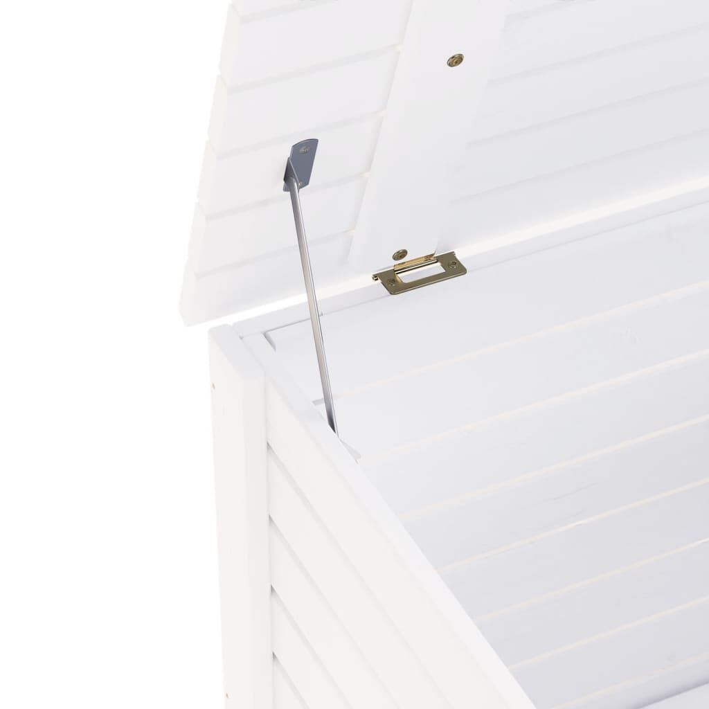 vidaXL Κουτί Αποθήκευσης με Καπάκι RANA Λευκό 60x49x54εκ. Μασίφ Πεύκο