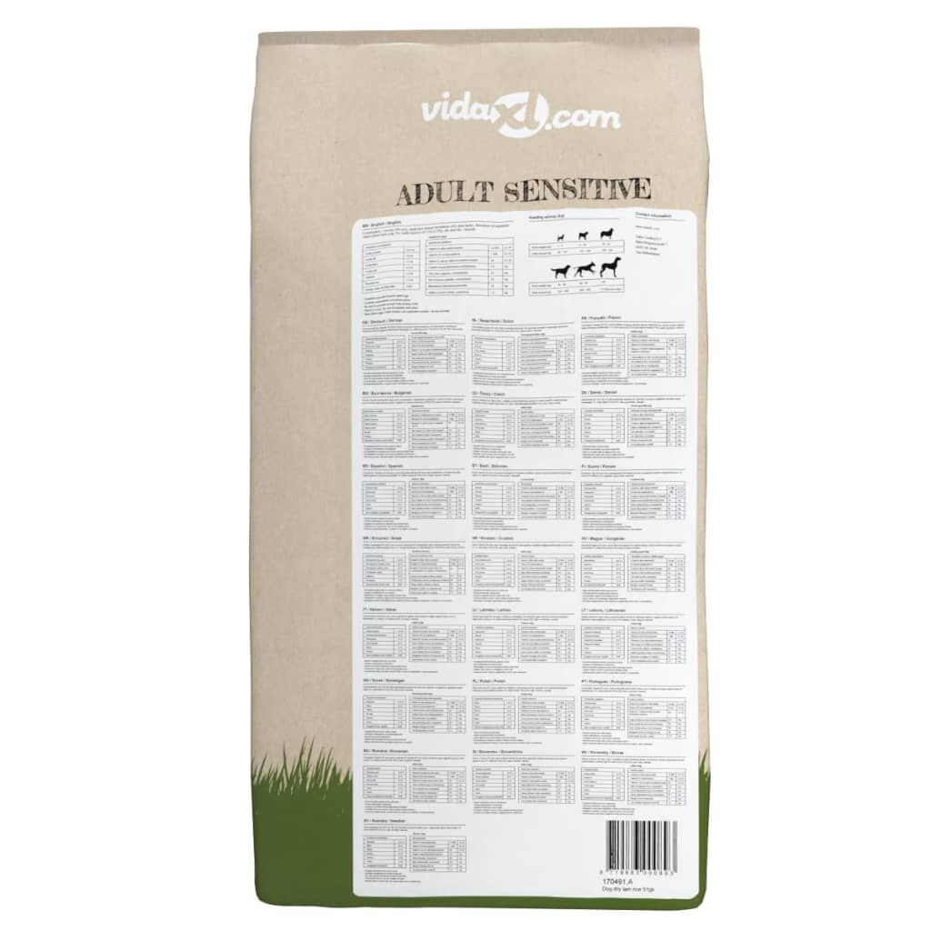 vidaXL Ξηρά Τροφή Σκύλων Premium Adult Sensitive Lamb & Rice 2τεμ 30 κ