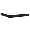 vidaXL Κρεβάτι Boxspring με Στρώμα Μαύρο 180x200 εκ. Βελούδινο