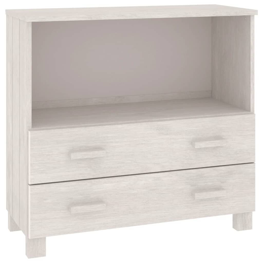 vidaXL Ντουλάπι HAMAR Λευκό 85 x 35 x 80 εκ. από Μασίφ Ξύλο Πεύκου