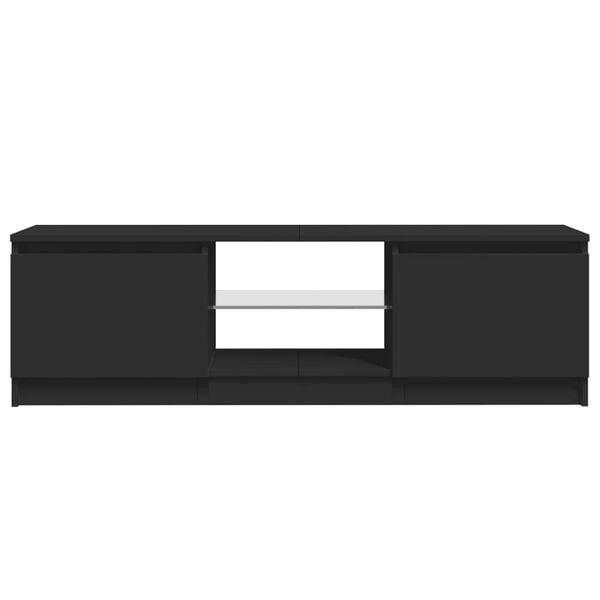 vidaXL Έπιπλο Τηλεόρασης με LED Μαύρο 120 x 30 x 36 εκ.