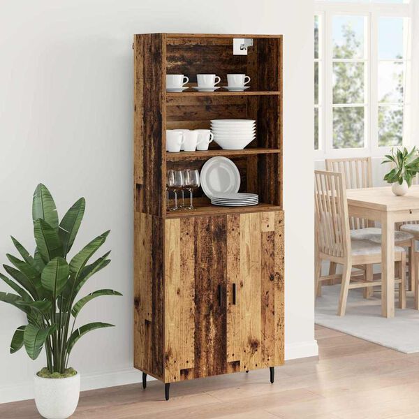 vidaXL Highboard &Pi;&alpha;&lambda;&iota;ό &Xi;ύ&lambda;&omicron; 69,5 x 34 x 180 &epsilon;&kappa;. &Sigma;ύ&nu;&theta;&epsilon;&tau;&omicron; &Xi;ύ&lambda;&omicron; &kappa;&alpha;&iota; &Gamma;&upsilon;&alpha;&lambda;ί