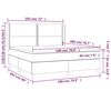vidaXL Κρεβάτι Boxspring Στρώμα&LED Καπουτσίνο 180x200 εκ. Συνθ. Δέρμα