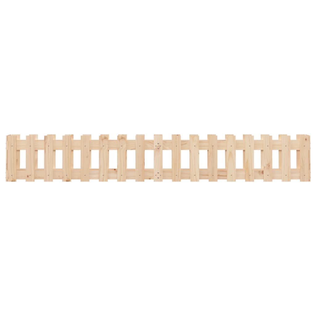vidaXL Ζαρντινιέρα Υπερυψωμένη Σχ Φράχτη 200 x 30 x 30 εκ. Μασίφ Πεύκο