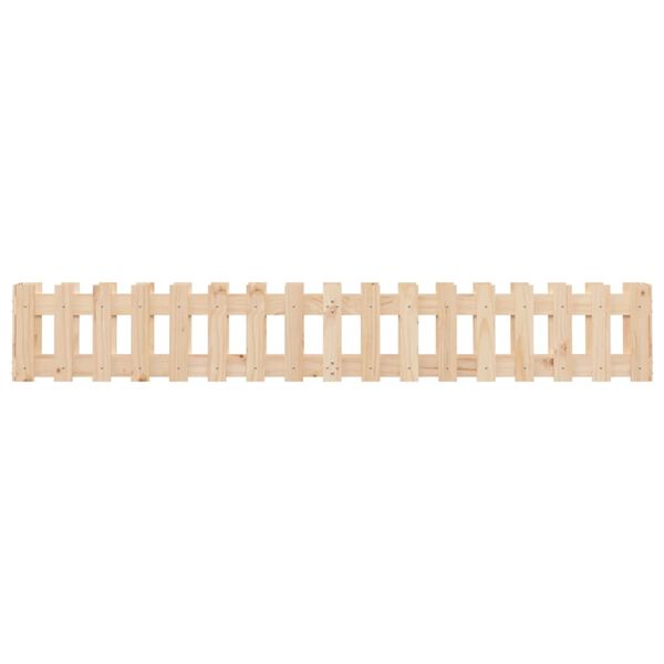 vidaXL Ζαρντινιέρα Υπερυψωμένη Σχ Φράχτη 200 x 30 x 30 εκ. Μασίφ Πεύκο