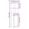 vidaXL Ντουλάπι μπάνιου με ράφια καφέ δρυς 36x35x165 εκ.