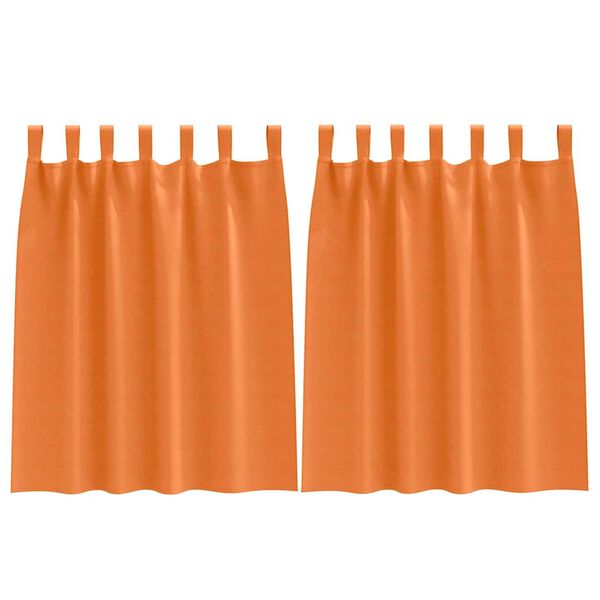 vidaXL Κουρτίνες 2 pcs Φωτεινό Πορτοκάλι 140x140cm Πολυεστέρας
