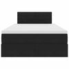 vidaXL Κρεβάτι Αποθήκης με στρώμα Μαύρο 120 x 190 cm Βελούδο