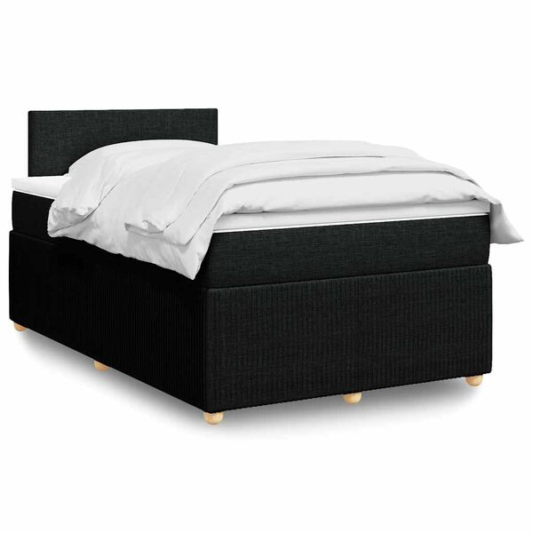 vidaXL &Kappa;&rho;&epsilon;&beta;ά&tau;&iota; Boxspring &mu;&epsilon; &Sigma;&tau;&rho;ώ&mu;&alpha; &Mu;&alpha;ύ&rho;&omicron; 120x200 &epsilon;&kappa;. &Upsilon;&phi;&alpha;&sigma;&mu;ά&tau;&iota;&nu;&omicron;