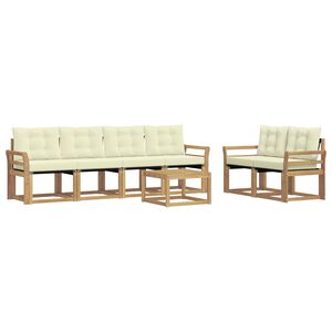 vidaXL &Sigma;&epsilon;&iota;&rho;ά &Kappa;&alpha;&nu;&alpha;&pi;έ &Epsilon;&xi;&omega;&tau;&epsilon;&rho;&iota;&kappa;&omicron;ύ &mu;&epsilon; &mu;&alpha;&xi;&iota;&lambda;ά&rho;&iota; 7 pcs &Lambda;&epsilon;&upsilon;&kappa;ό &kappa;&alpha;&iota; &Kappa;&rho;&epsilon;&mu;