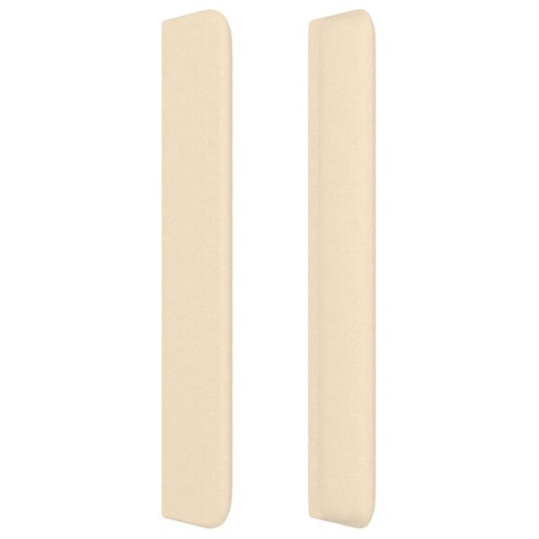 vidaXL Κεφαλάρι με Πτερύγια Κρεμ 203x16x118/128 εκ. Υφασμάτινο