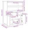 vidaXL Ντουλάπι Ψηλό Λευκό 89x40x116,5 εκ. από Μασίφ Ξύλο Πεύκου