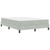 vidaXL Κρεβάτι box spring με στρώμα Ανοιχτό γκρι 140 x 200 cm Βελούδο