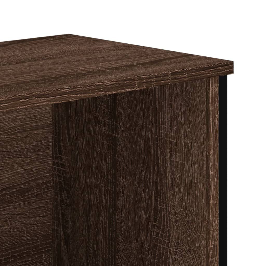 vidaXL Παπουτσοθήκη Καφέ Δρυς 90x38x45,5 εκ. από Επεξεργ. Ξύλο