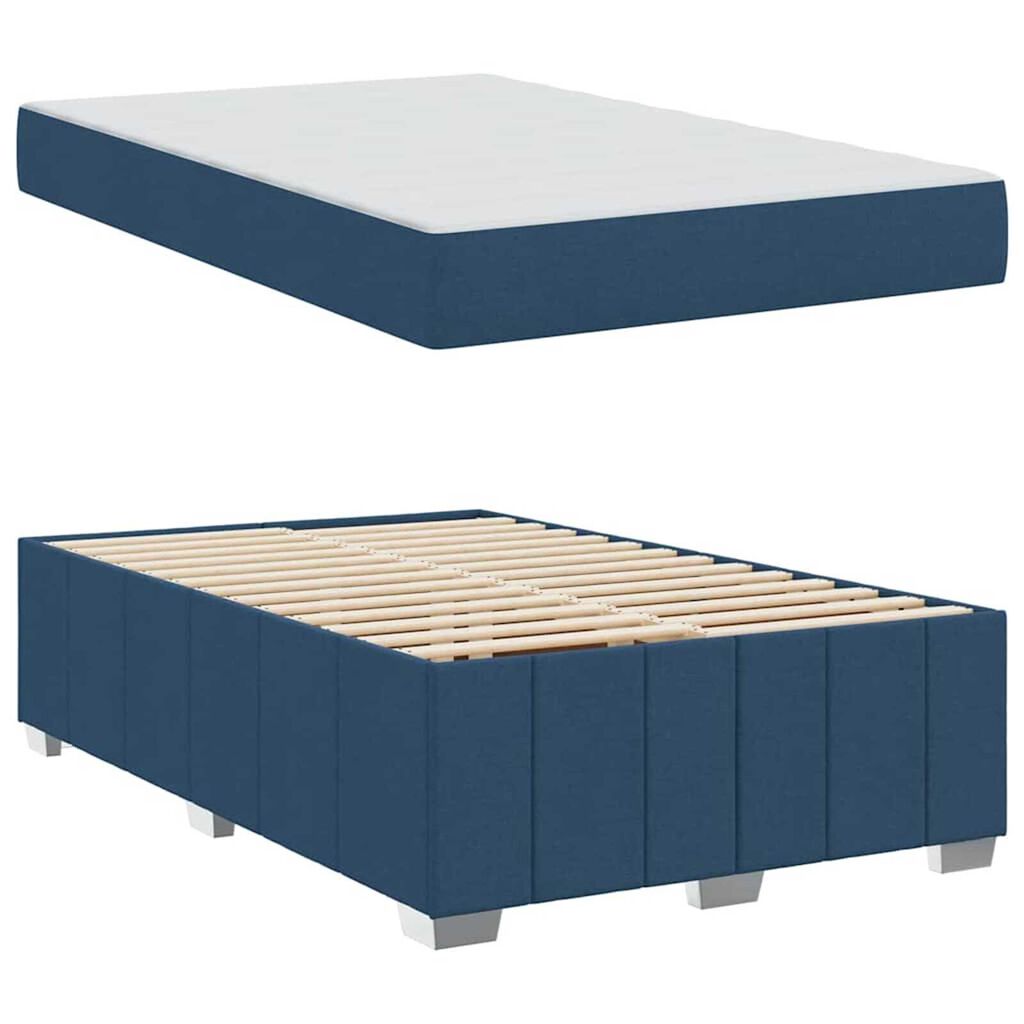 vidaXL Σκελετός Κρεβατιού Μπλε 120 x 200 cm ύφασμα