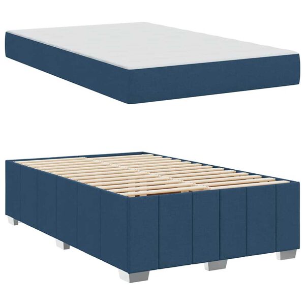 vidaXL Σκελετός Κρεβατιού Μπλε 120 x 200 cm ύφασμα