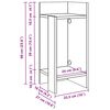 vidaXL Τραπεζάκι με ράφι mαύρο 25,5x27x60 cm