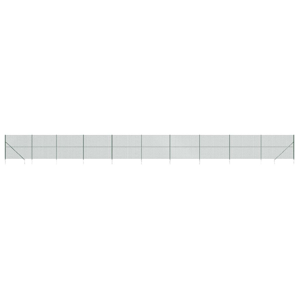 vidaXL Συρματόπλεγμα Περίφραξης Πράσινο 1,8 x 25 μ. με Καρφωτές Βάσεις