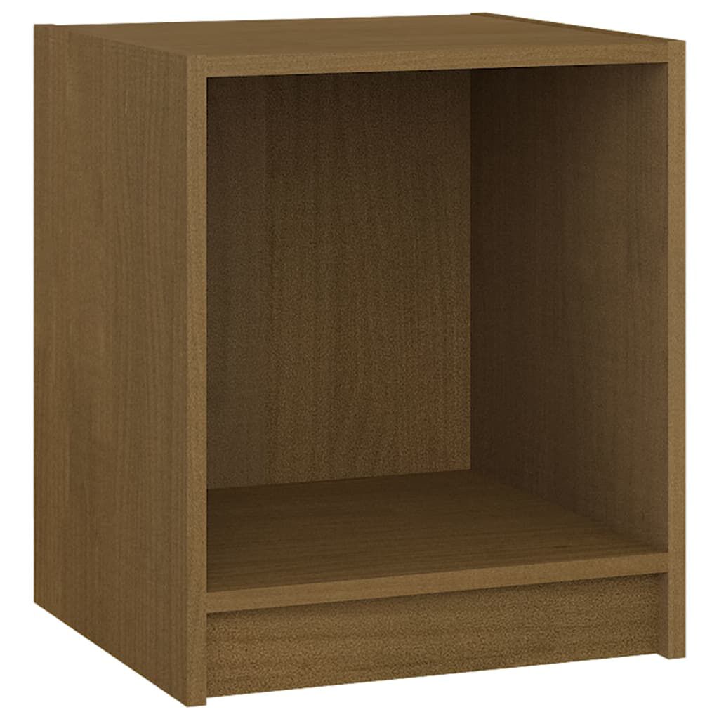vidaXL Κομοδίνα 2 τεμ. Καφέ Μελί 35,5x33,5x41,5 εκ. Μασίφ Ξύλο Πεύκου