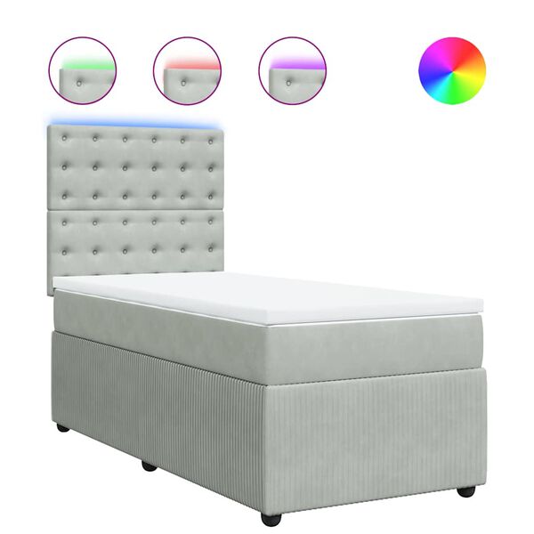 vidaXL &Kappa;&rho;&epsilon;&beta;ά&tau;&iota; Boxspring &mu;&epsilon; &Sigma;&tau;&rho;ώ&mu;&alpha; &Alpha;&nu;&omicron;&iota;&chi;&tau;ό &Gamma;&kappa;&rho;&iota; 100x200 &epsilon;&kappa;. &Beta;&epsilon;&lambda;&omicron;ύ&delta;&iota;&nu;&omicron;