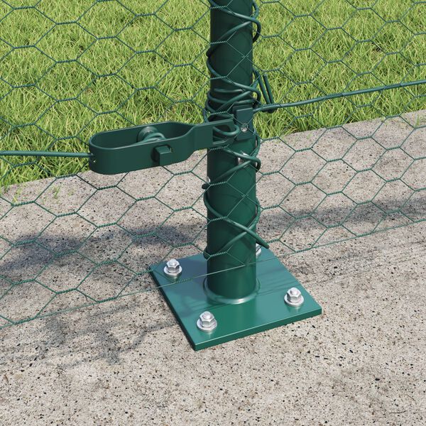 vidaXL Hexagon Fence Πράσινο 0.5x10 μ Χάλυβας
