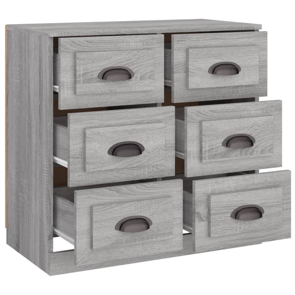vidaXL Μπουφές Γκρι Sonoma 70x35,5x67,5 εκ. από Επεξεργασμένο Ξύλο