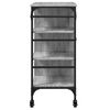 vidaXL Τρόλεϊ Κουζίνας Sonoma Γκρι 87,5x38,5x84,5 εκ. Επεξ. Ξύλο