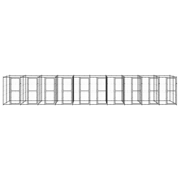 vidaXL Κλουβί Σκύλου Εξωτερικού Χώρου 24,2 μ² από Ατσάλι