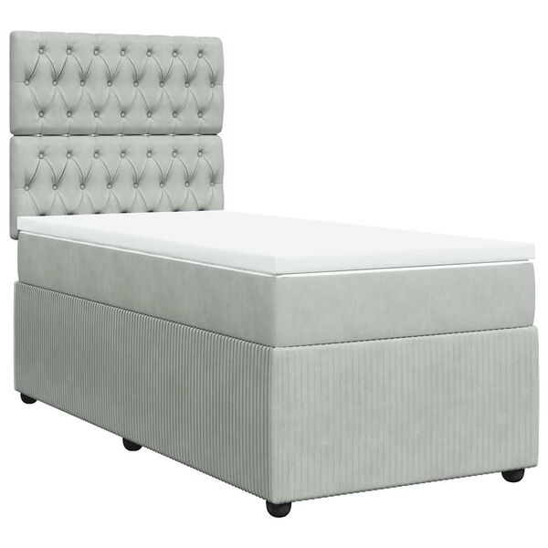 vidaXL &Kappa;&rho;&epsilon;&beta;ά&tau;&iota; Boxspring &mu;&epsilon; &Sigma;&tau;&rho;ώ&mu;&alpha; &Alpha;&nu;&omicron;&iota;&chi;&tau;ό &Gamma;&kappa;&rho;&iota; 80x200 &epsilon;&kappa;. &Beta;&epsilon;&lambda;&omicron;ύ&delta;&iota;&nu;&omicron;