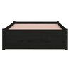 vidaXL Πλαίσιο Κρεβατιού Μαύρο 90 x 190 εκ. από Μασίφ Ξύλο Single