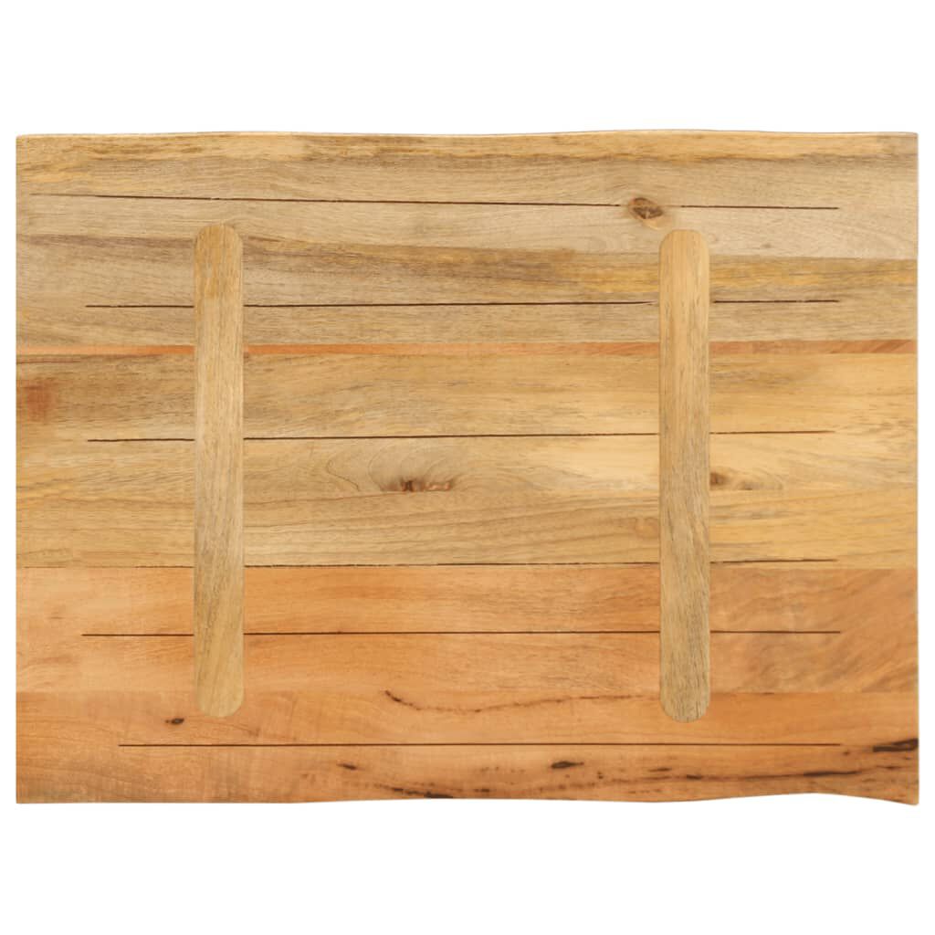 vidaXL Επιφάνεια Τραπεζιού 70x60x2,5 εκ. Live Edge Μασίφ Ξύλο Μάνγκο