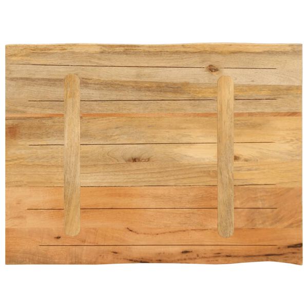 vidaXL Επιφάνεια Τραπεζιού 70x60x2,5 εκ. Live Edge Μασίφ Ξύλο Μάνγκο